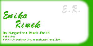 eniko rimek business card